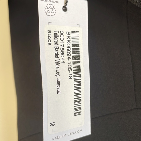 Karen Millen Tailored Off The Shoulder Wide Leg Jumpsuit - Picture 11 of 14